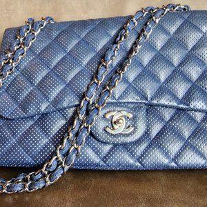 CHANEL Perforated Jumbo Single Flap Bag